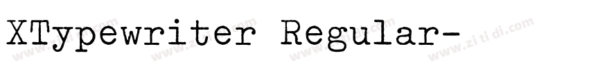 XTypewriter Regular字体转换